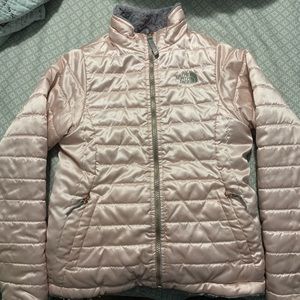 Girls Northface size 10/12 reversible winter coat